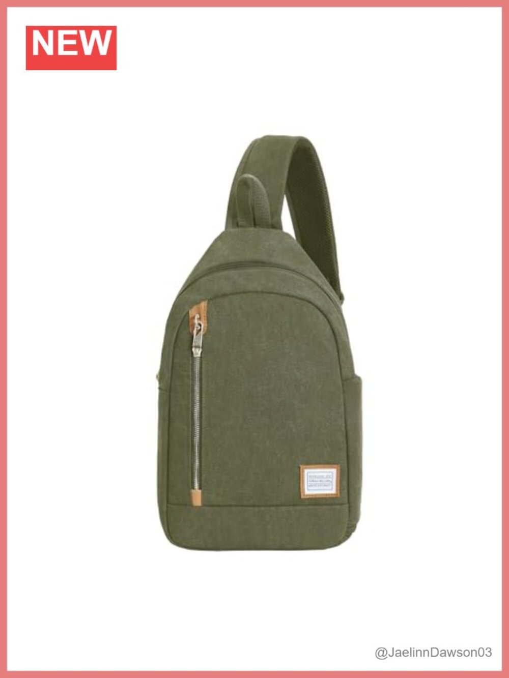 Anti-Theft Sling Bag with RFID Blocking, Canvas & Suede, Adjustable Strap